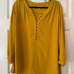 Banana Republic Mustard Yellow Blouse